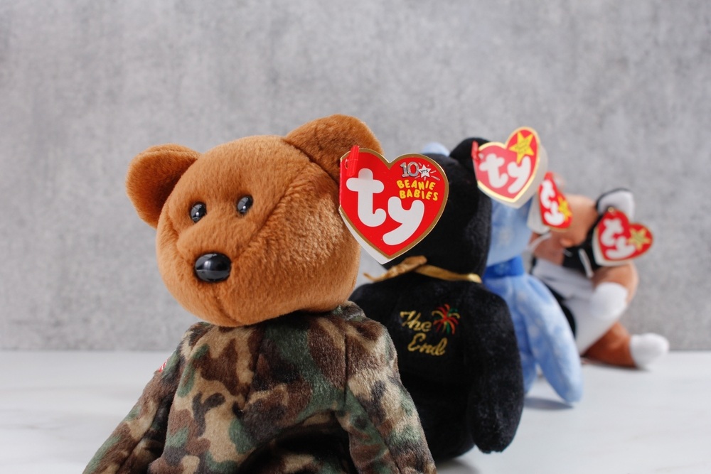 new ty beanie babies with their tags still attached 