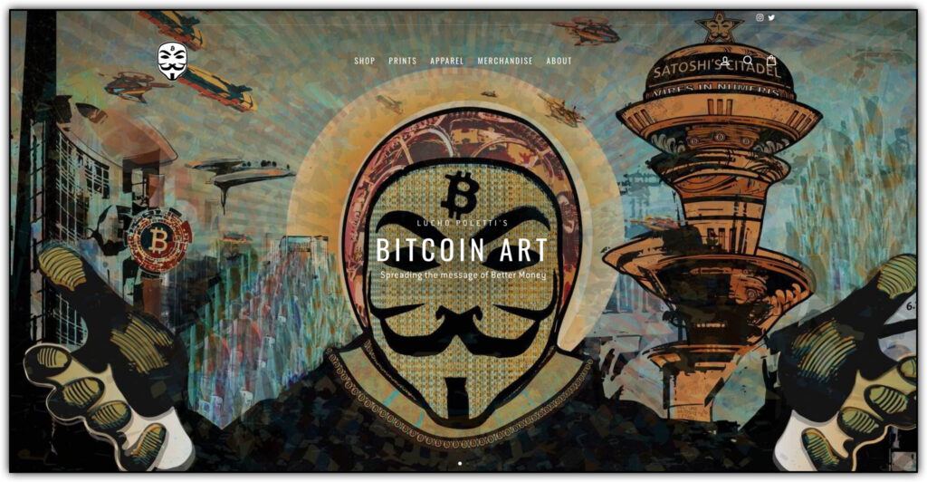 lucho poletti bitcoin art prints and NFTs 