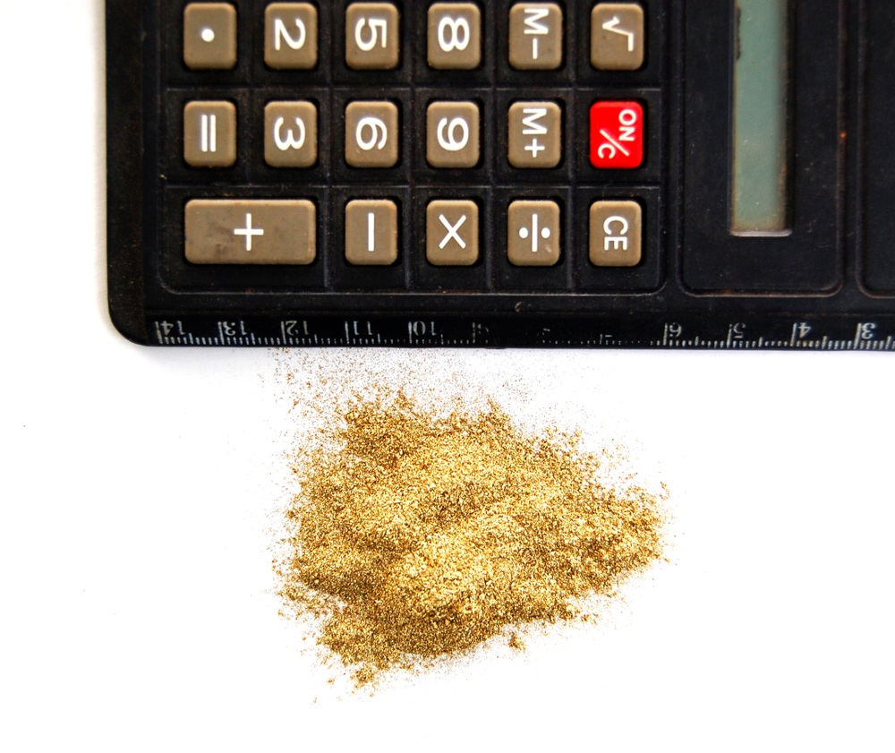 measuring gold dust value with calculator 