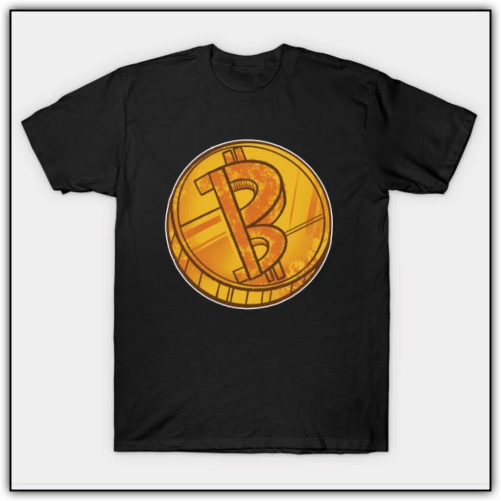 cartoon stylized bitcoin 