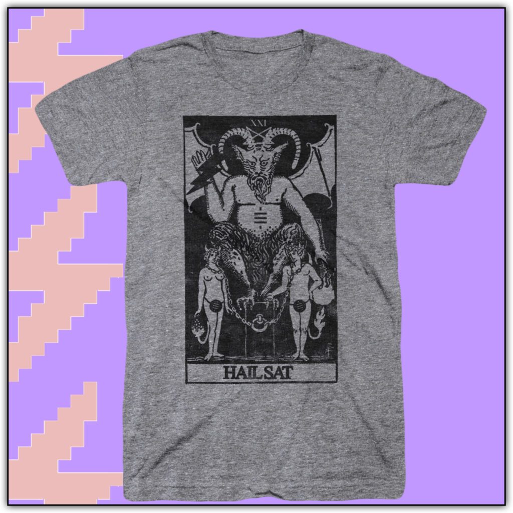 hail sat ancient satan design shirt 