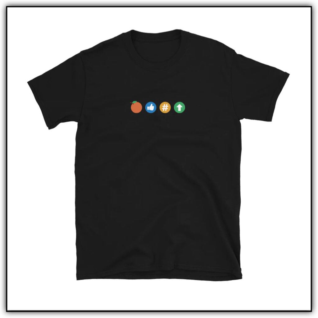 orange coin good number go up emoji shirt 