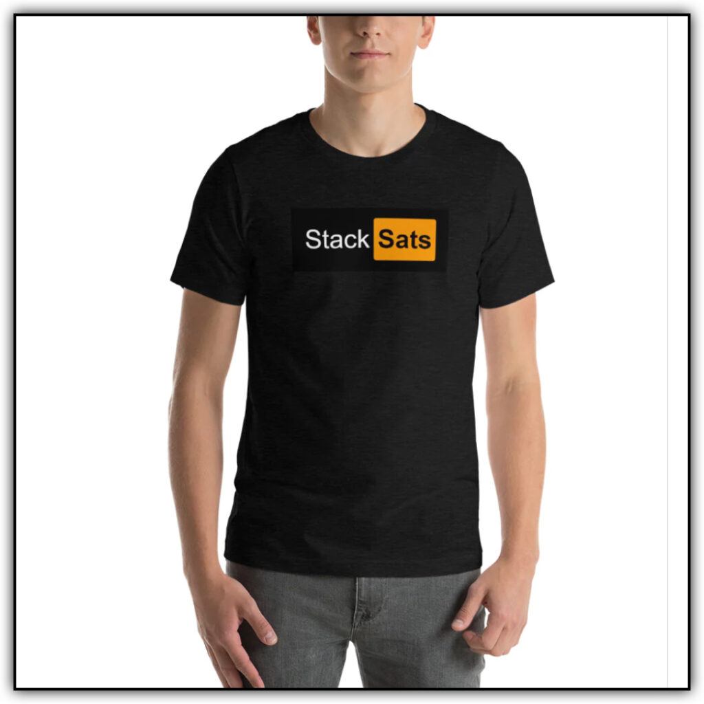 Stack Sats N Chill "Stack Sats" written in the style of Pornhub logo "Stack Sats" written in the style of Pornhub logo