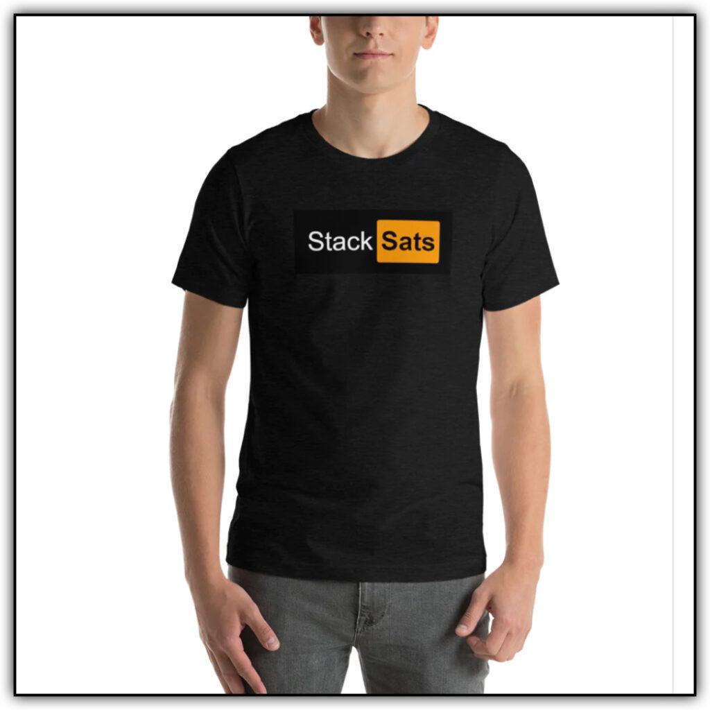 "Stack Sats" written in the style of Pornhub logo "Stack Sats" written in the style of Pornhub logo