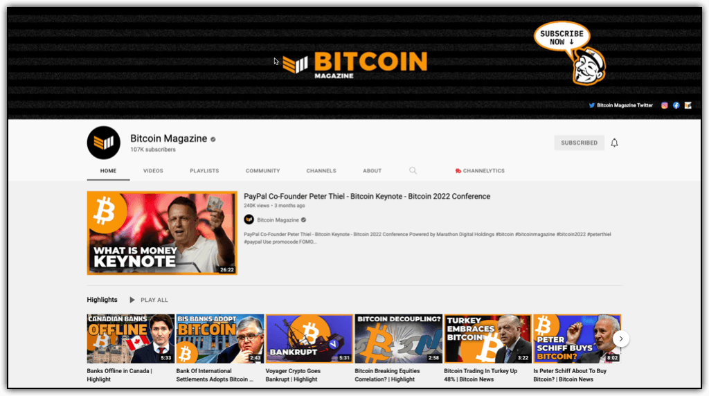 bitcoin magazine youtube channel 