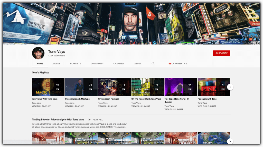 tone vays bitcoin youtube channel 