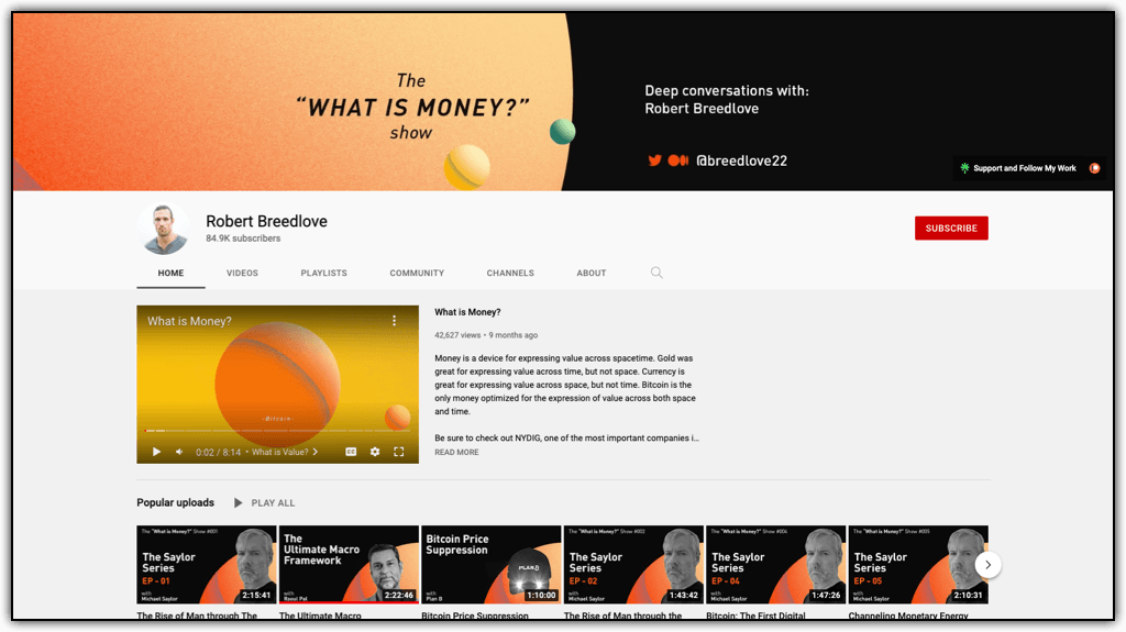 the what is money show with robert breedlove youtube channel 