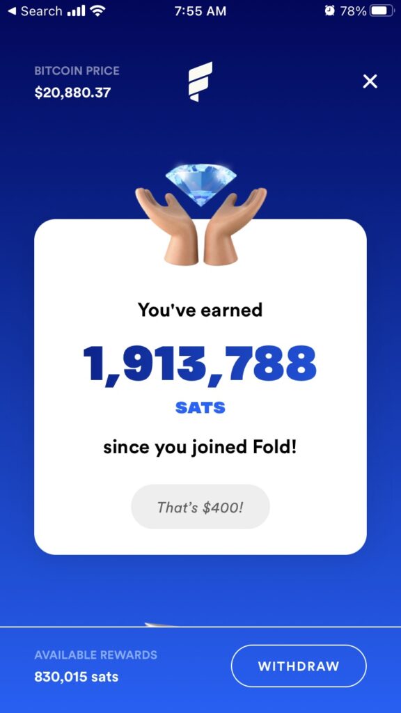 Fold-2-million-sats-return