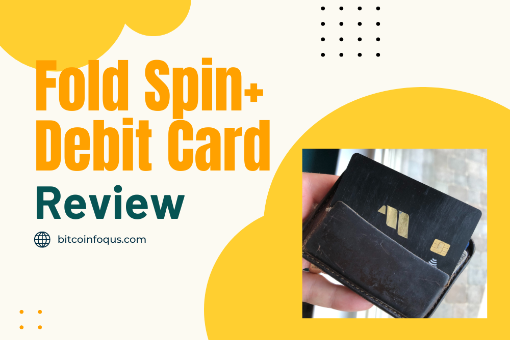 Fold Spin+ Debit Card Review. image of used fold card in leather wallet. 