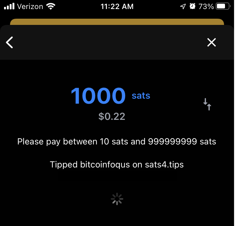 sats4tips bluewallet transaction 