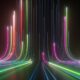 technology concept. colorful neon lines moving in an upward direction. number go up technology 