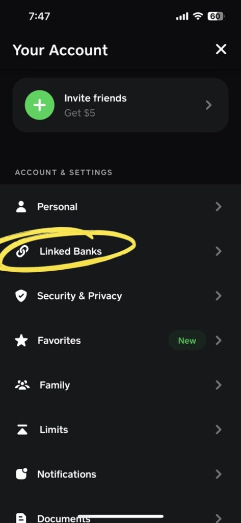 linked bank accounts cash app 