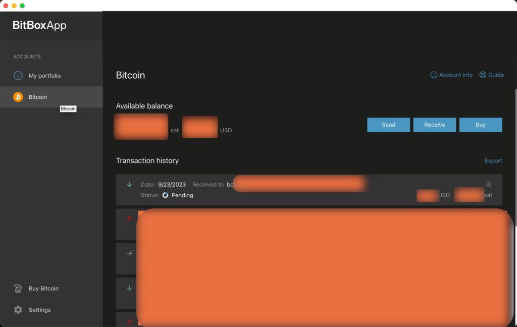 bitbox bitcoin transaction pending 