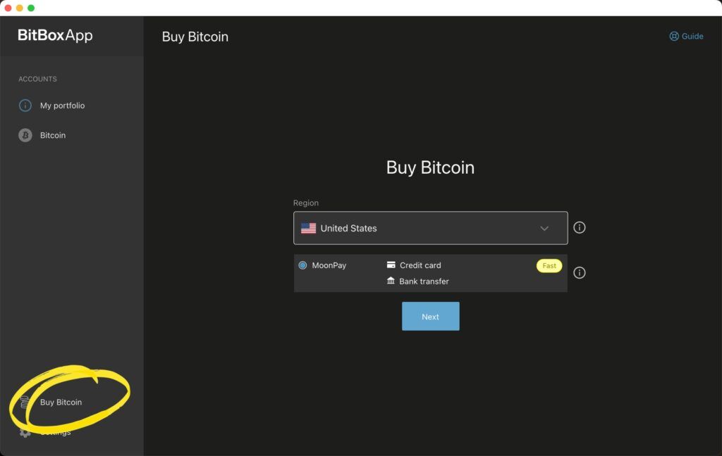 bitbox buy bitcoin in app 