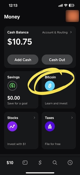 bitcoin wallet in cash app 