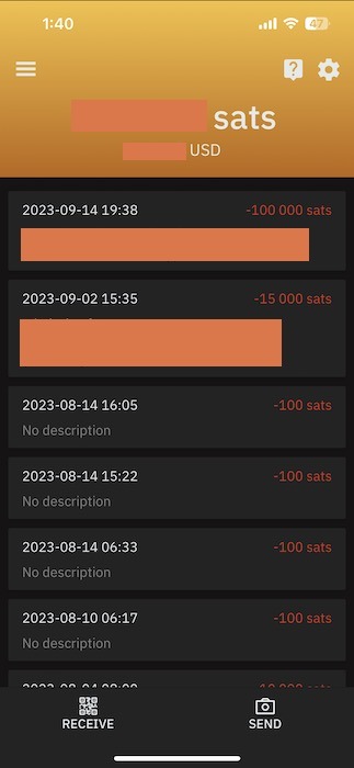 blixt wallet user balance and transaction history 