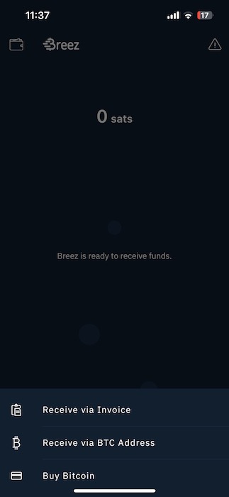 breez wallet send and receive bitcoin 