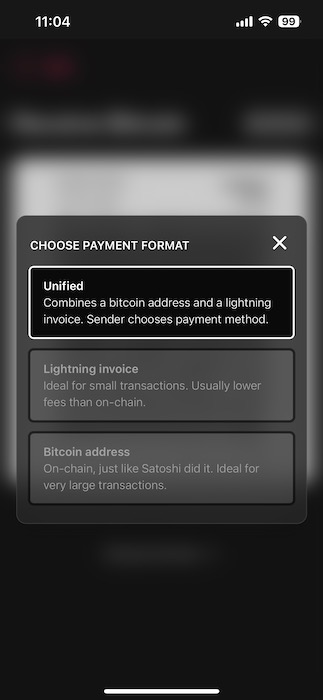 mutiny wallet choose format 