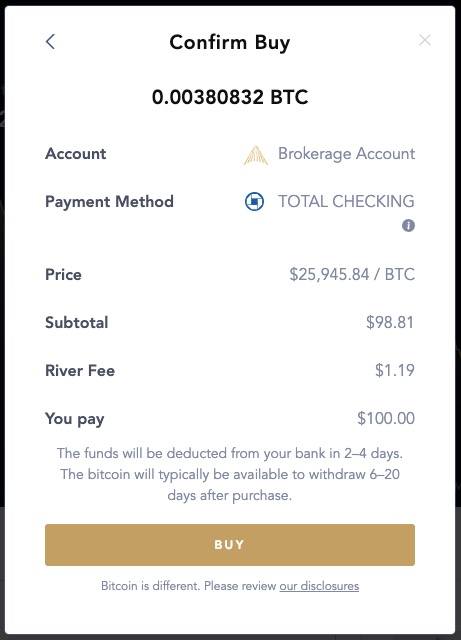 river confirm bitcoin purchase 