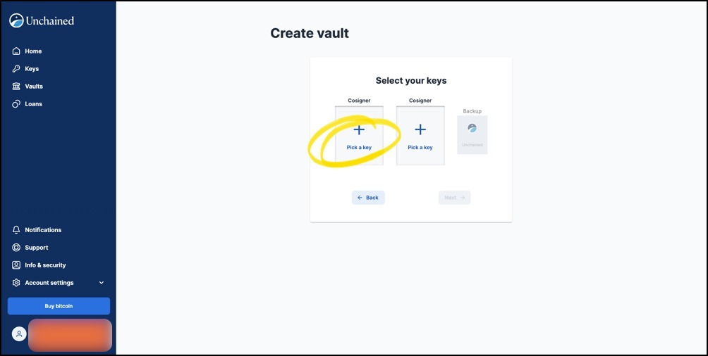 unchained pick a key for vault 