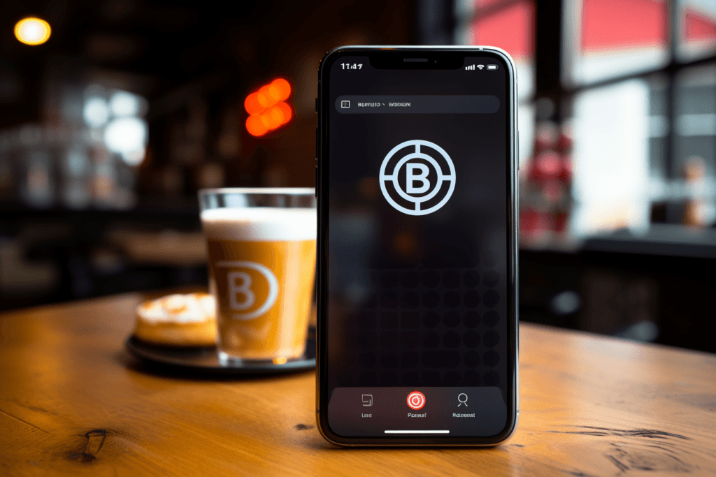 best bitcoin apps. bitcoin app on ios smartphone in coffee shop 