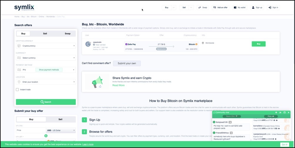 buy bitcoin with zelle on simlix 